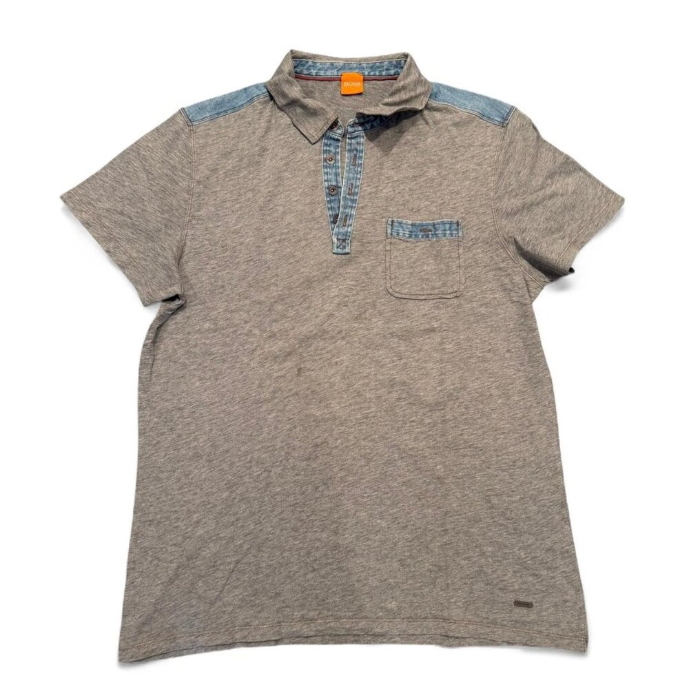 Grey Hugo Boss polo shirt